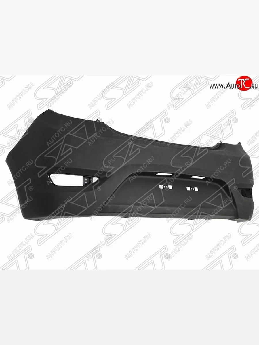 Задний бампер SAT (пр-во Тайвань) Hyundai Solaris RBr хэтчбэк дорестайлинг (2010-2014) (Неокрашенный)  с доставкой в г. Керчь