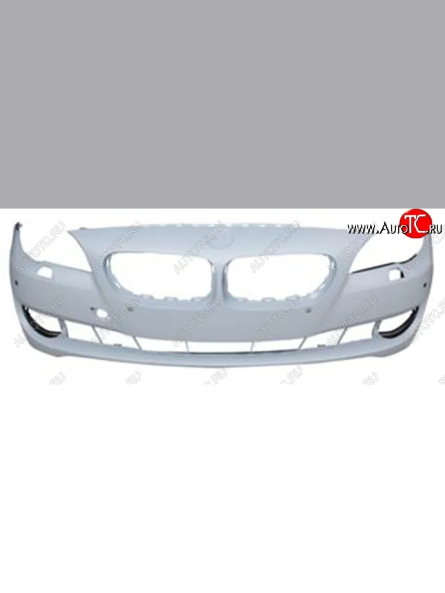 Передний бампер SAT (под омыватели и сонары, пр-во Тайвань) BMW 5 серия F11 рестайлинг, универсал (2013-2017) (Неокрашенный)  в Керчи Республика Крым