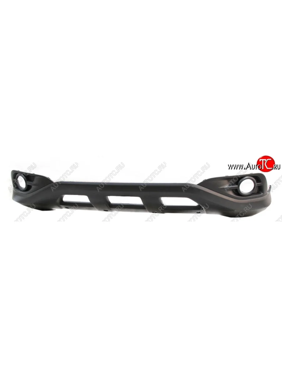 Накладка на передний бампер SAT (нижняя часть, под туманки, пр-во Тайвань) Honda CR-V RM1,RM3,RM4 дорестайлинг (2012-2015) (Неокрашенная)  в Перми Пермском крае