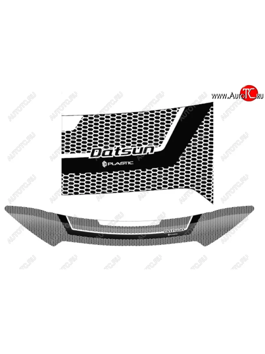 Дефлектор капота CA-Plastiс Datsun mi-DO хэтчбэк (2014-2021) (Серия Art графит)  в Керчи Республика Крым