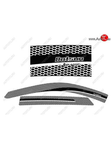 Дефлектора окон CA-Plastic (Серия Art графит) Datsun mi-DO хэтчбэк (2014-2021)