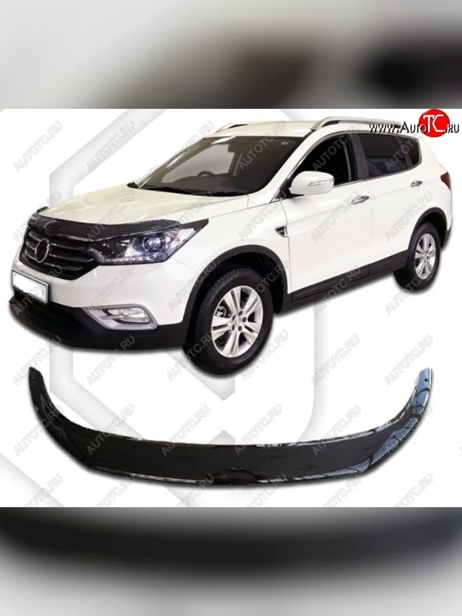 Дефлектор капота CA-Plastiс Dong Feng AX7 (2014-2017) (Classic черный, Без надписи)  в Керчи Республика Крым