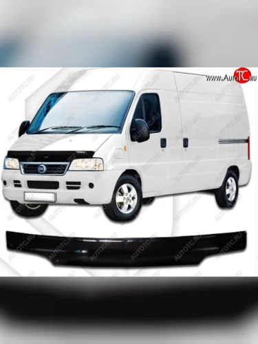 Дефлектор капота CA-Plastiс (Classic черный) Fiat Ducato 230 (1994-2002)