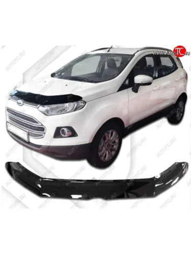 Дефлектор капота CA-Plastiс (Classic черный) Ford EcoSport дорестайлинг (2013-2019)
