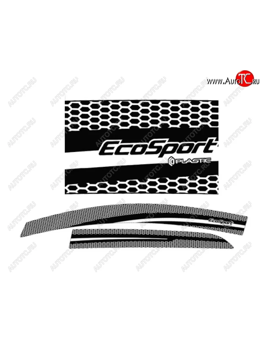 Дефлектора окон CA-Plastic  Ford EcoSport (2017-2019) B515 (Серия Art белая)  в Керчи Республика Крым