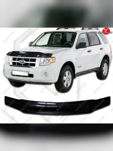 Дефлектор капота (USA) CA-Plastiс exclusive (Classic черный) Ford Escape 2 (2008-2012)