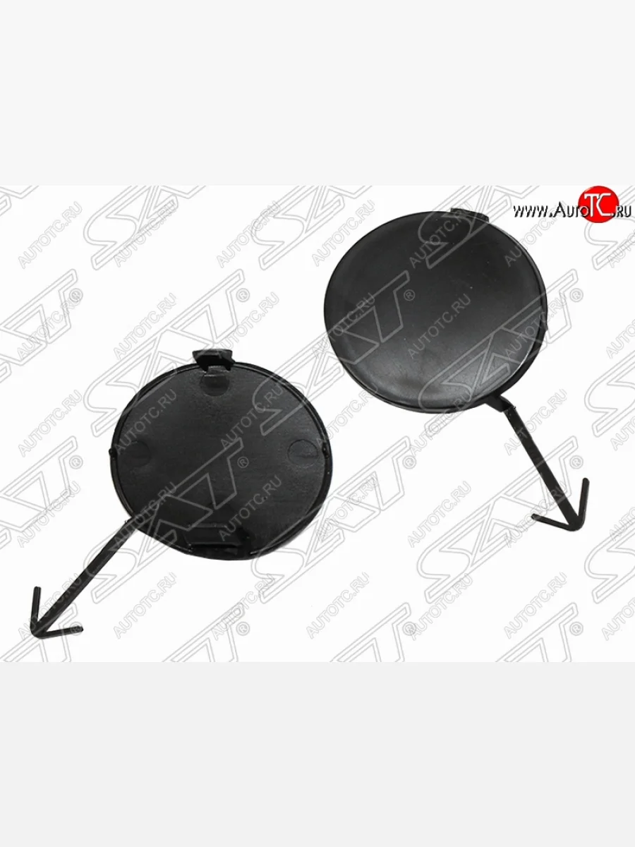 Заглушка переднего бампера SAT (под крюк) Hyundai Solaris RBr седан рестайлинг (2014-2017) (Неокрашенная)  с доставкой в г. Керчь