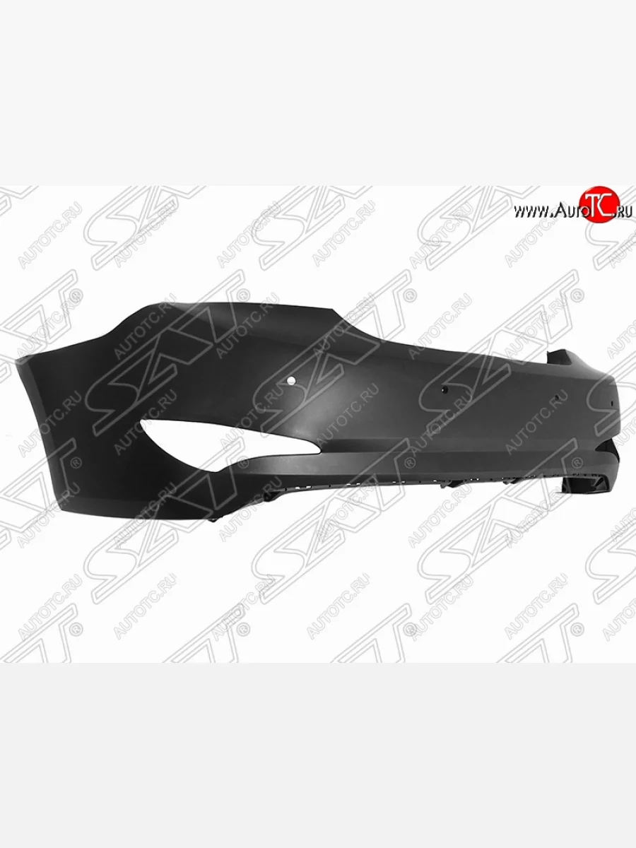 Задний бампер SAT (под сонары, под доработку креплений фонарей и спойлера). Hyundai Solaris RBr седан рестайлинг (2014-2017) (Неокрашенный)  с доставкой в г. Пермь