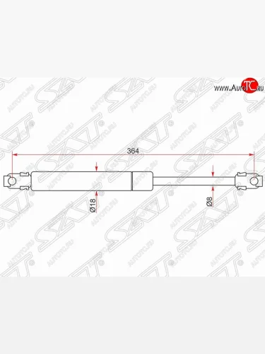 Упор крышки багажника SAT (без спойлера, газовый) BMW 5 серия  E34 (1988-1996) седан дорестайлинг, универсал