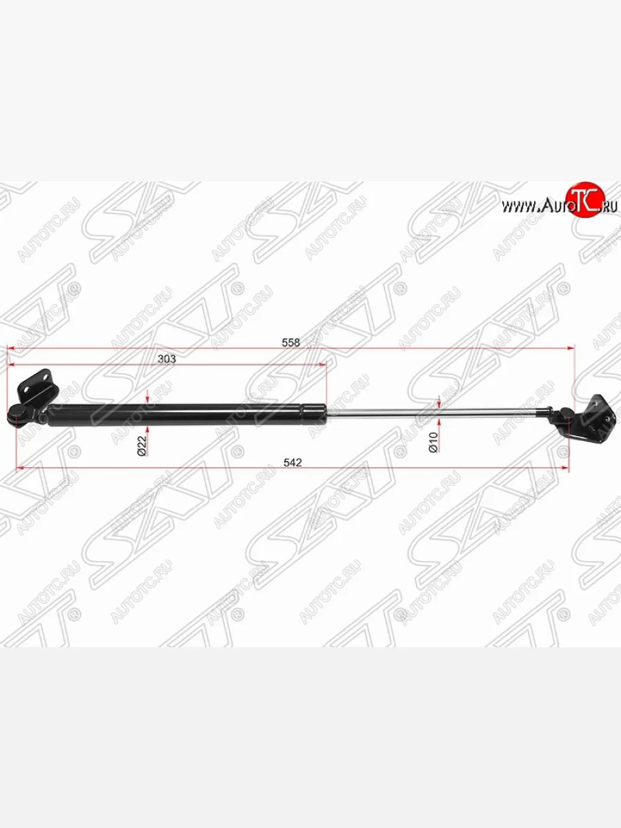 Левый упор крышки багажника SAT (газовый) Hyundai Terracan HP дорестайлинг (2001-2004)  в Самаре Самарской области