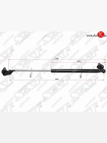 Правый упор крышки багажника SAT (газовый) Hyundai Terracan HP дорестайлинг (2001-2004)