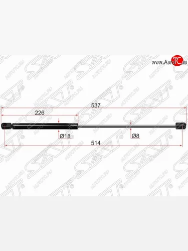 Упор крышки багажника SAT (газовый) Land Rover Range Rover 3 L322 дорестайлинг (2002-2006)