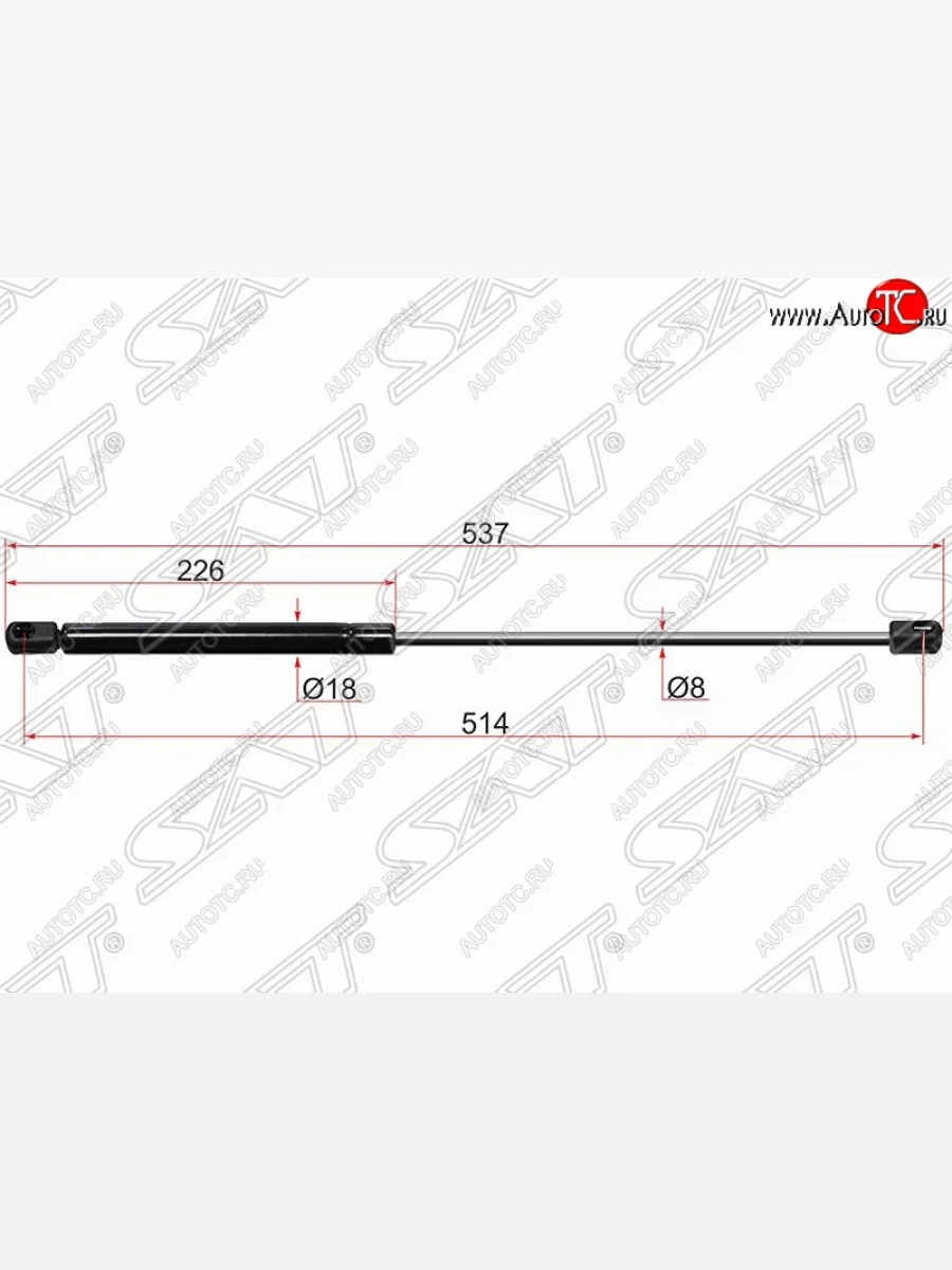 Упор крышки багажника SAT (газовый) Land Rover Range Rover 3 L322 дорестайлинг (2002-2006)  в Керчи Республика Крым