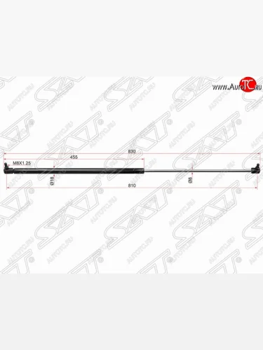 Упор капота SAT (газовый) Mercedes-Benz G class  W463 (1989-1994) 5 дв. дорестайлинг