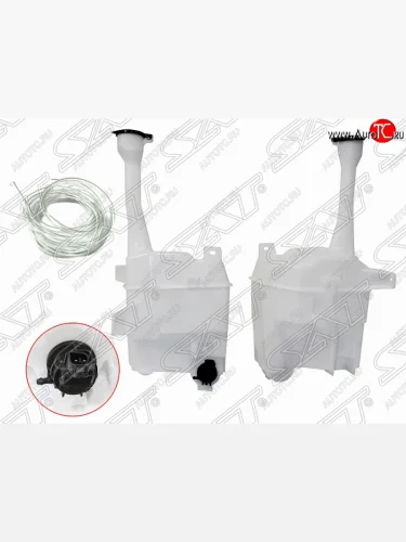 Бачок омывателя (2 моторчика) SAT Toyota Camry  XV40 (2006-2011) дорестайлинг, рестайлинг