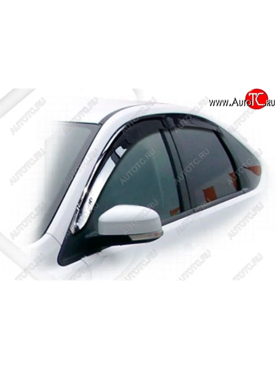 Дефлектора окон CA-Plastic Ford Focus 2 седан рестайлинг (2007-2011) (Classic полупрозрачный)  в Керчи Республика Крым