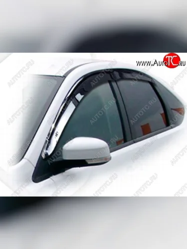 Дефлектора окон CA-Plastic (Classic полупрозрачный) Ford Focus 2 хэтчбэк 5 дв. рестайлинг (2007-2011)