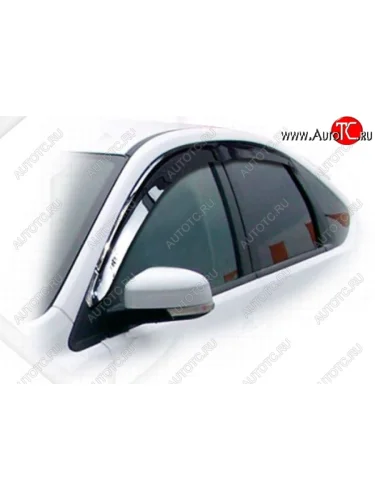 Дефлектора окон CA-Plastic (Classic полупрозрачный) Ford Focus 2 хэтчбэк 5 дв. дорестайлинг (2004-2008)