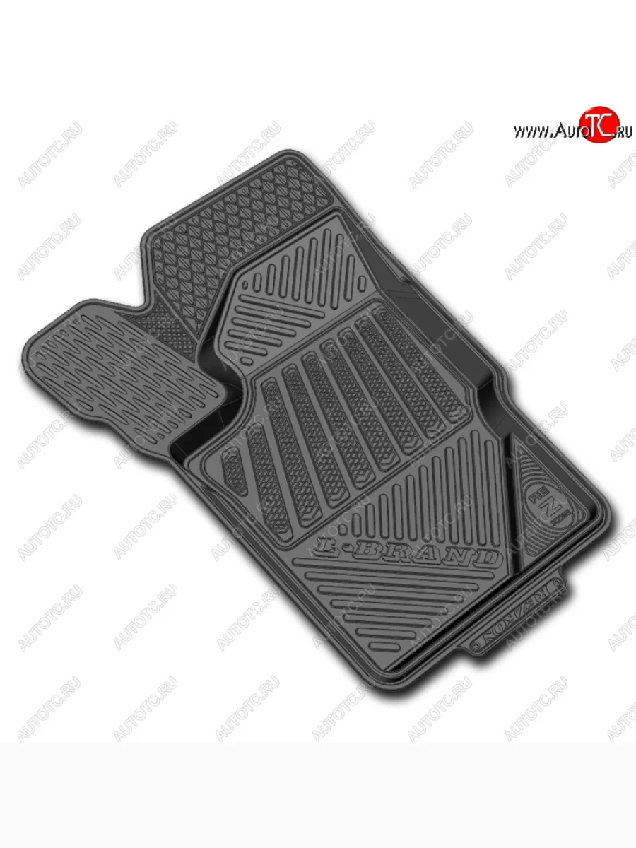 Комплект ковриков в салон Rezkon Brand (резиновые) Лада ВАЗ Калина 1119 хэтчбек (2004-2013)  в Самаре Самарской области