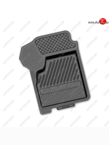 Комплект ковриков в салон Rezkon Brand (резиновые) Лада ВАЗ Приора 2170 седан дорестайлинг (2007-2014)