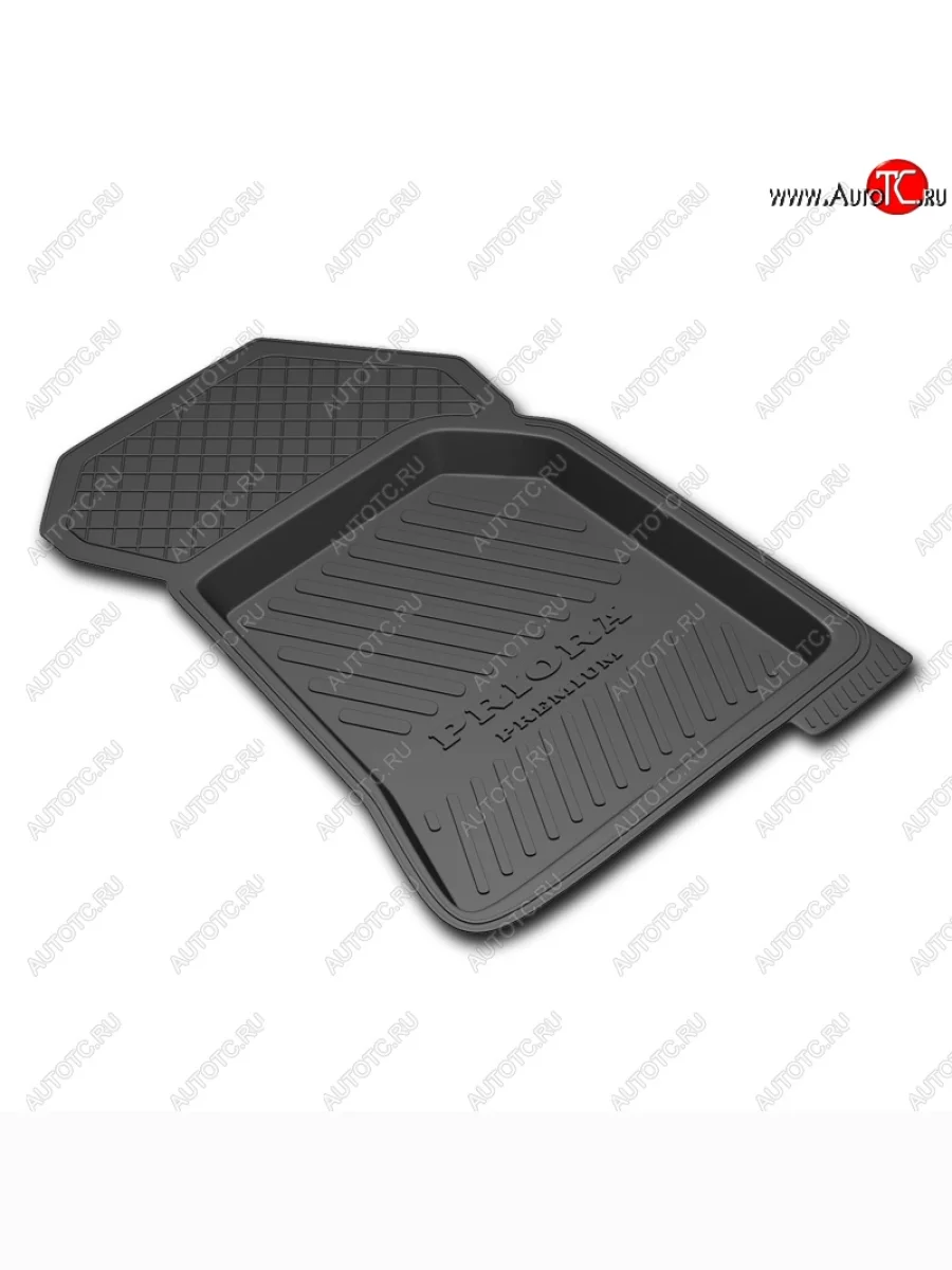 Комплект ковриков в салон Rezkon Premium (резиновые) Лада ВАЗ Приора 2170 седан дорестайлинг (2007-2014)  в Перми Пермском крае