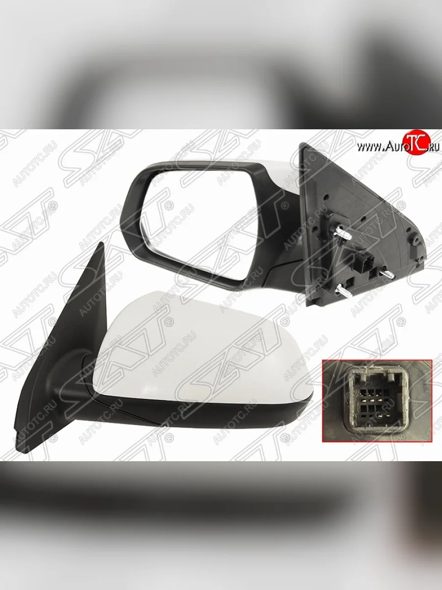 Левое боковое зеркало заднего вида SAT (обогрев, 5 контактов)  Hyundai Creta (2015-2021) GS (Неокрашенное)  в Самаре Самарской области