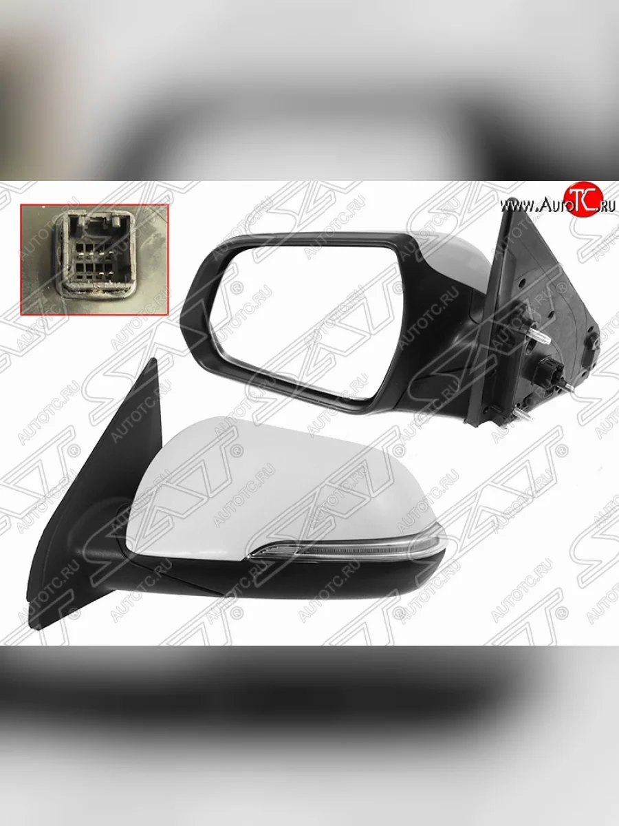 Левое боковое зеркало заднего вида SAT (обогрев, поворот, 6 контактов)  Hyundai Creta (2015-2021) GS (Неокрашенное)  в Самаре Самарской области