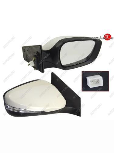 Правое боковое зеркало заднего вида SAT (поворотник, 5 контактов) Hyundai Elantra MD рестайлинг (2013-2016)