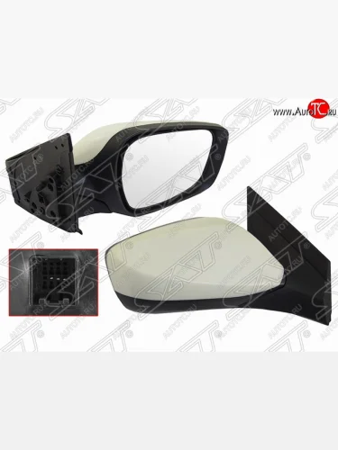 Правое боковое зеркало заднего вида SAT Hyundai Solaris RBr седан дорестайлинг (2010-2014)