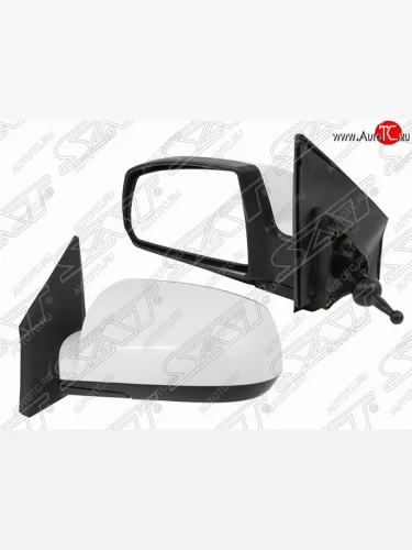 Левое боковое зеркало заднего вида SAT (механическое) KIA Rio  2 JB (2005-2009) дорестайлинг седан, дорестайлинг, хэтчбэк 5 дв.