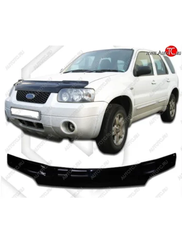 Дефлектор капота CA-Plastiс exclusive (Classic черный) Ford Maverick TM1 дорестайлинг, 5 дв. (2000-2004)