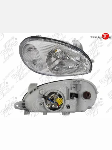 Правая фара передняя DEPO Daewoo Lanos T100 хэтчбэк 5 дв. дорестайлинг (1997-2002)
