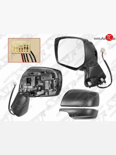 Левое боковое зеркало заднего вида SAT (регулировка / поворот / обогрев 7 контактов) Subaru Impreza  GJ - XV  GP/G33