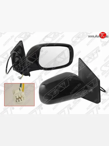 Правое боковое зеркало заднего вида (3 конт./эл. рег-ка) SAT Toyota Corolla E150 седан дорестайлинг (2006-2010)