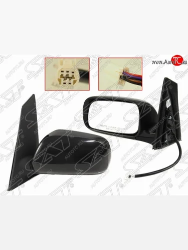 Левое боковое зеркало заднего вида (складное/подогрев) левый руль SAT Toyota Prius XW20 дорестайлинг (2003-2005)