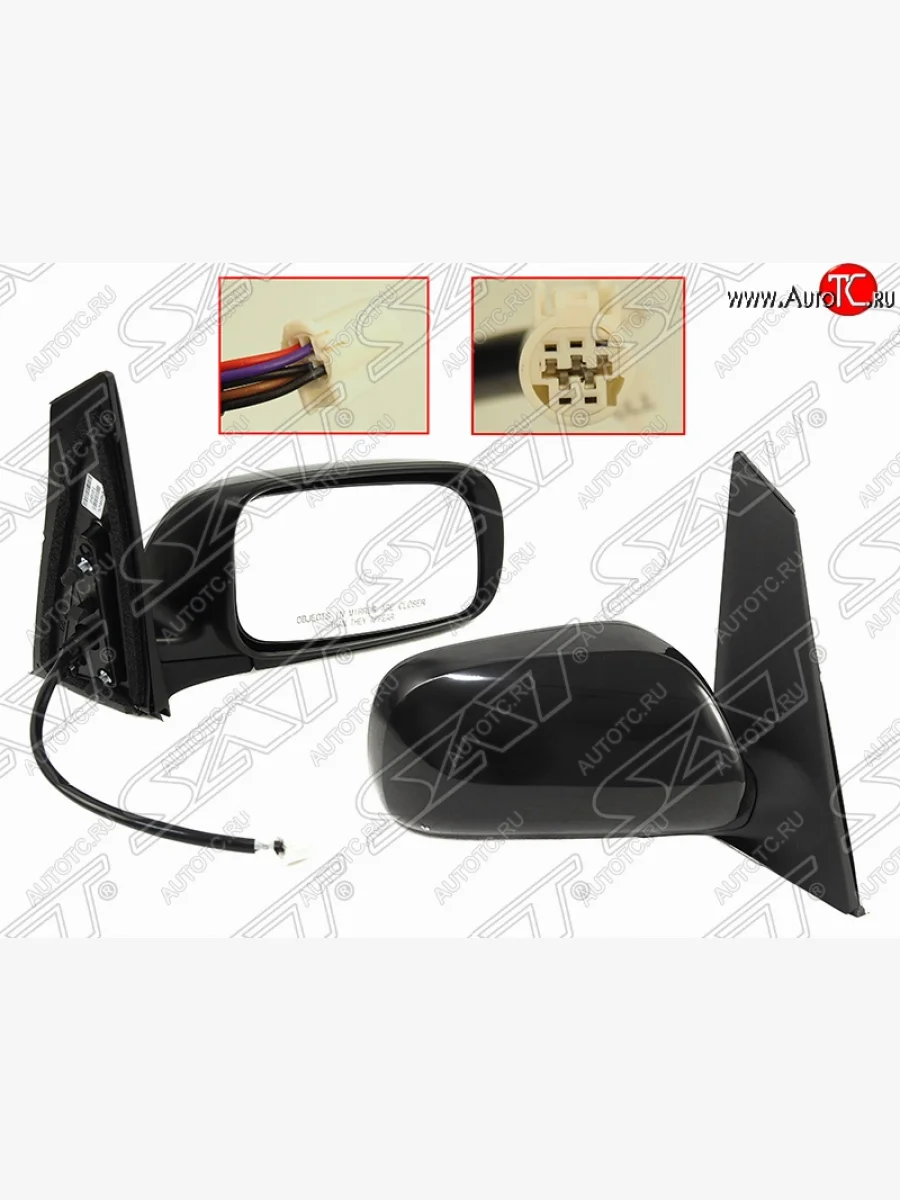 Правое боковое зеркало заднего вида (складное/подогрев) Левый руль SAT Toyota Prius XW20 дорестайлинг (2003-2005) (Неокрашенное)  в Самаре Самарской области