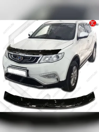 Дефлектор капота CA-Plastiс (Classic черный) Geely Atlas NL3 (2016-2022)