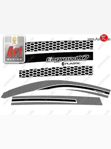 Дефлектора окон CA-Plastiс (Серия Art графит) Geely Emgrand X7 дорестайлинг (2011-2015)