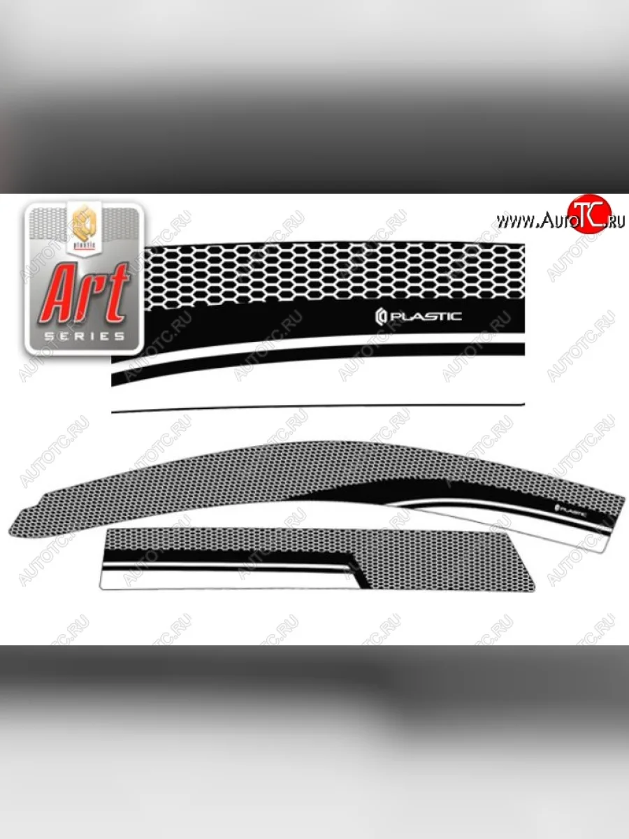 Дефлектор капота CA-Plastiс Great Wall Hover H5 (2010-2017) (Серия Art белая, Без хром.молдинга, Крепление только на скотч)  в Перми Пермском крае