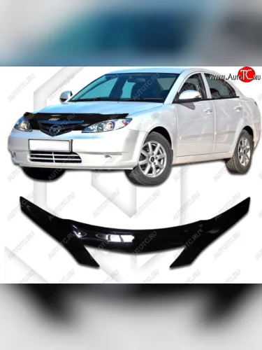 Дефлектор капота CA-Plastiс exclusive (Classic черный) Haima 3 HMC7185A седан (2010-2013)