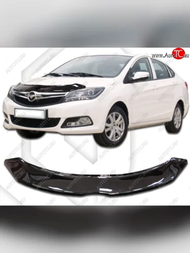 Дефлектор капота CA-Plastiс (Classic черный) Haima M3 (2013-2016)