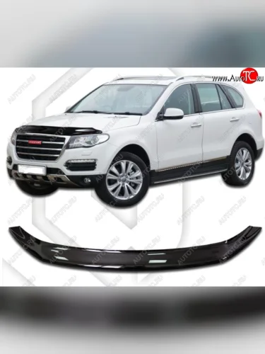 Дефлектор капота CA-Plastiс (Classic черный) Haval H8 (2015-2017)