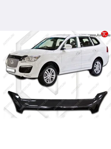 Дефлектор капота CA-Plastiс (Classic черный) Hawtai Boliger (2017-2025)