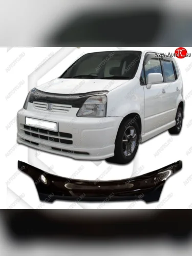 Дефлектор капота CA-Plastiс (Classic черный) Honda Capa (1998-2002)