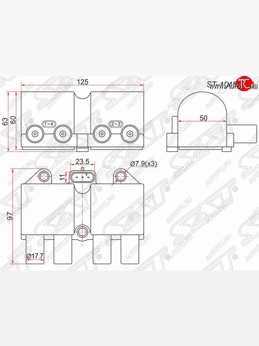 Катушка зажигания (Z16SE) SAT Opel Astra G седан (1998-2005)  в Керчи Республика Крым