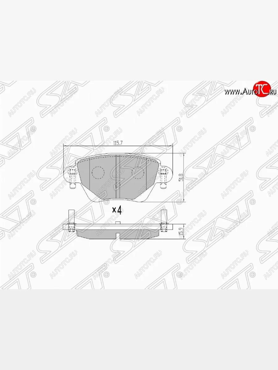 Колодки тормозные SAT (задние) Ford Mondeo Mk3,B4Y дорестайлинг, седан (2000-2003)  в Керчи Республика Крым