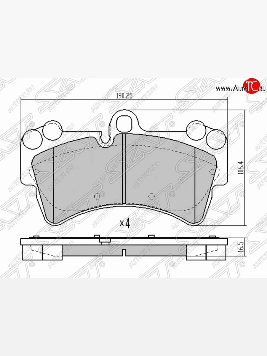 Колодки тормозные SAT (передние) Porsche Cayenne 955 (2002-2006)  в Керчи Республика Крым
