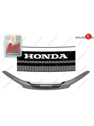 Дефлектор капота CA-Plastiс (Серия Art белая) Honda CR-V RM1,RM3,RM4 дорестайлинг (2012-2015)
