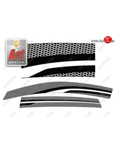 Дефлектора окон CA-Plastic (Серия Art черная) Honda CR-V  RM1,RM3,RM4 (2012-2015) дорестайлинг