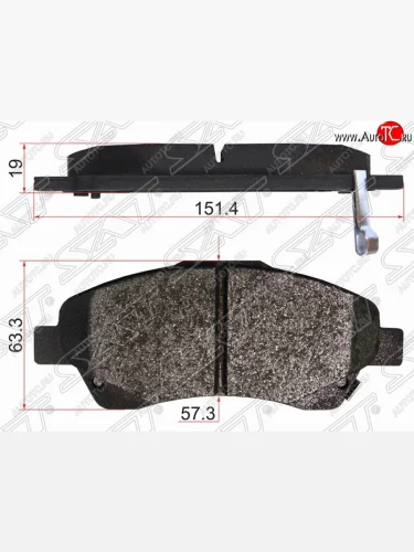 Колодки тормозные (передние) SAT Toyota Avensis T250 седан дорестайлинг (2003-2006)